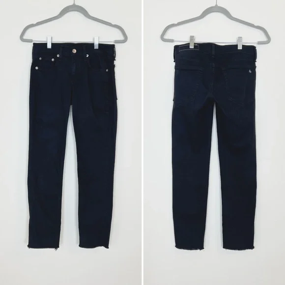 Rag & Bone Dre Capri Black Denim Jeans - Picture 2 of 5